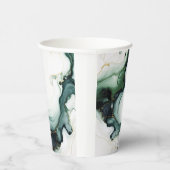 Schöne grüne türkisfarbene Agate Marble Pappbecher (Rechts)