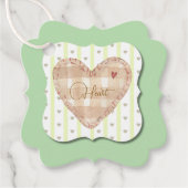 Schöne grüne Umgebung mit modernem und herzlichem  Geschenkanhänger (Vorderseite)