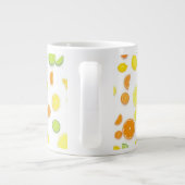 Schöne grüne und gelbe Zitrone Jumbo-Tasse (Rückseite)