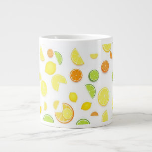 Schöne grüne und gelbe Zitrone Jumbo-Tasse