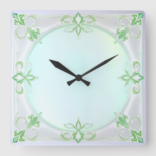 Schöne grüne Wanduhr (Vorderseite)