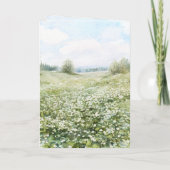 Schöne Grüne Wiese Blumen Blauer Himmel Karte (Rückseite)