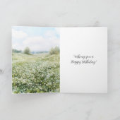 Schöne Grüne Wiese Blumen Blauer Himmel Karte (Innenseite)