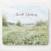 Schöne Grüne Wiese Blumen Blauer Himmel Mousepad (Vorne)