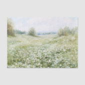 Schöne Grüne Wiese Blumen Blauer Himmel Seidenpapier (Vorderseite)