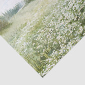 Schöne Grüne Wiese Blumen Blauer Himmel Seidenpapier (Ausschnitt)