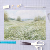 Schöne Grüne Wiese Blumen Blauer Himmel Seidenpapier (Handwerk)