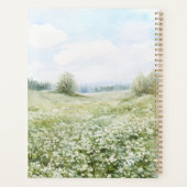 Schöne grüne Wiesenblumen blauer Himmel Planer (Rückseite)
