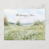 Schöne grüne Wiesenblumen blauer Himmel Postkarte (Vorderseite)