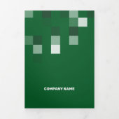 Schöne grüne zeitgenössische Transparenz Dreifach Gefaltete Karte (Cover)