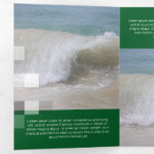 Schöne grüne zeitgenössische Transparenz Dreifach Gefaltete Karte (Innen Erste Seite)