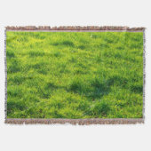 Schöne grünes Gras-Muster-Wurfs-Decke Decke (Vorderseite)
