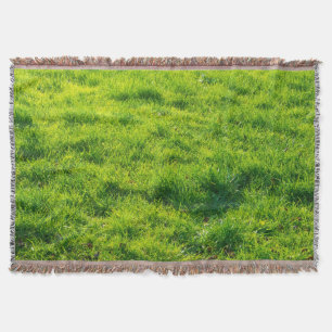 Schöne grünes Gras-Muster-Wurfs-Decke Decke