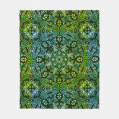 Schöne Grüntöne und Blues Mandala Fleecedecke (Vorderseite)