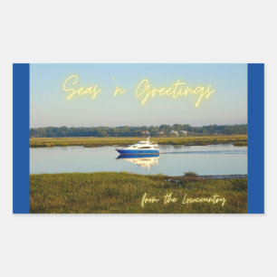 Schöne Grüße aus dem Lowcountry Hilton Head Rechteckiger Aufkleber