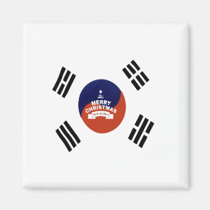 Schöne Grüße Südkorea Frohe Weihnachten Magnet