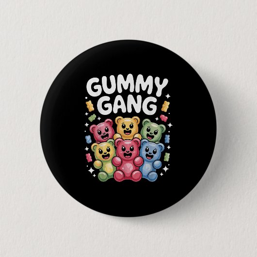 Schöne Gummibärentechnik für Männer Frauen Kinder Button (Vorderseite)