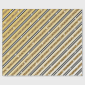 Schöne gürtelgoldene Imitate Glitzer Perlen Geschenkpapier (Flach)