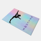 Schöne Gymnastik Willkommenstürme matt Fußmatte (Schrägansicht)