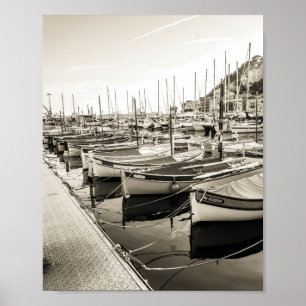 Schöne Hafen Vintage-Foto Poster