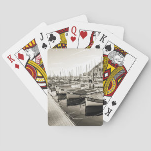 Schöne Hafen Vintage-Foto Spielkarten