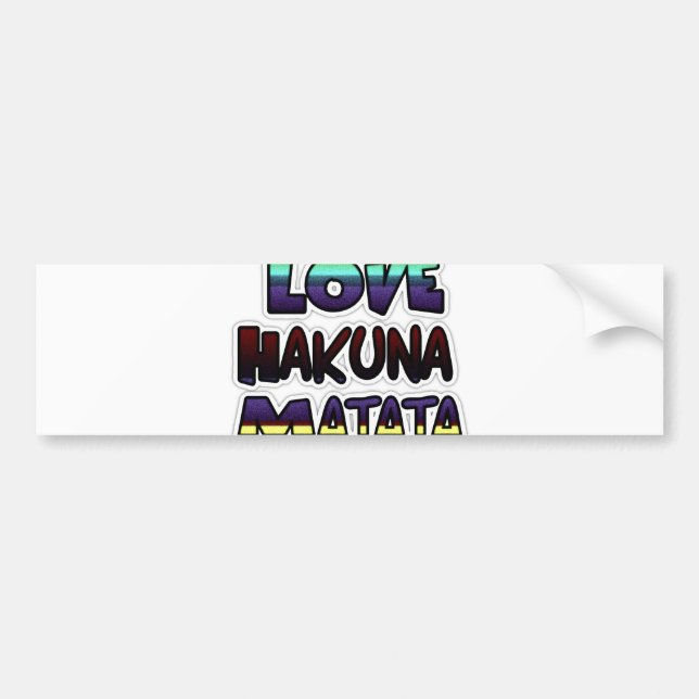 Schöne Hakuna Matata Kunst, Dichtung Autoaufkleber (Vorne)