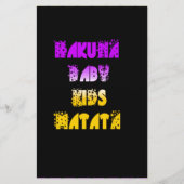 Schöne Hakuna Matata Kunst, Dichtung Briefpapier (Vorderseite)