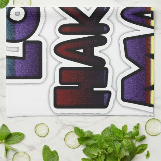 Schöne Hakuna Matata Kunst, Dichtung Geschirrtuch (Gefaltet)