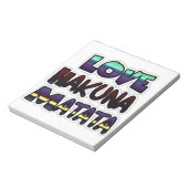Schöne Hakuna Matata Kunst, Dichtung Notizblock (Rotiert)