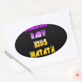 Schöne Hakuna Matata Kunst, Dichtung Ovaler Aufkleber (Umschlag)