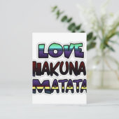 Schöne Hakuna Matata Kunst, Dichtung Postkarte (Stehend Vorderseite)