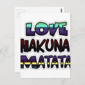 Schöne Hakuna Matata Kunst, Dichtung Postkarte (Vorne/Hinten)