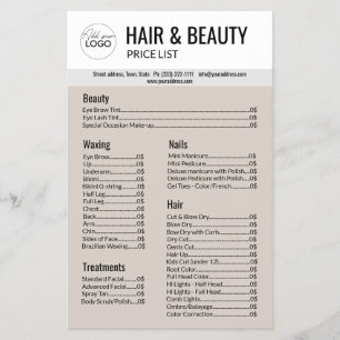 Schöne Halle Wax Manicure Pediküre Beige Grau Flyer