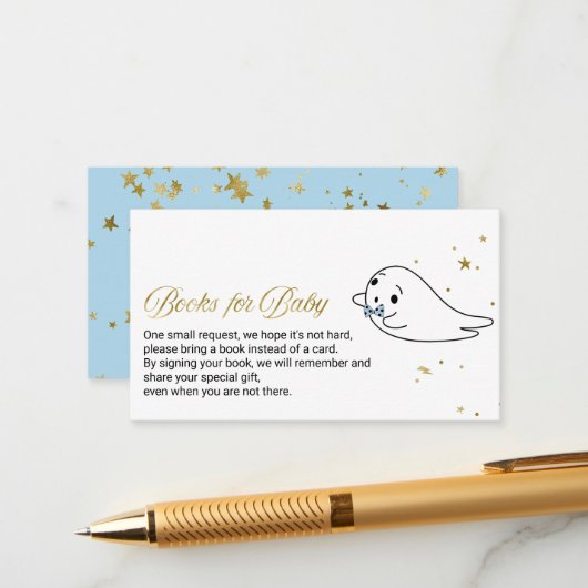 Schöne Halloween Baby Showbücher für Baby Begleitkarte (Vorderseite/Rückseite Beispiel)