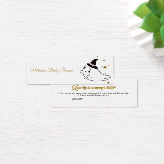 Schöne Halloween Baby Shower Measure Bly Card (Schreibtisch)