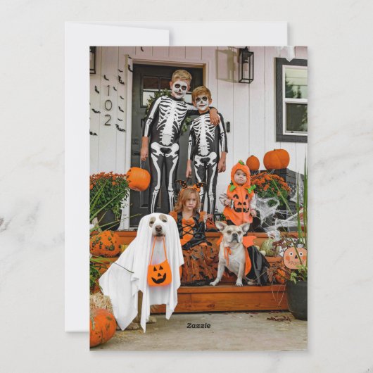 Schöne Halloween-Foto Feiertagskarte (Rückseite)