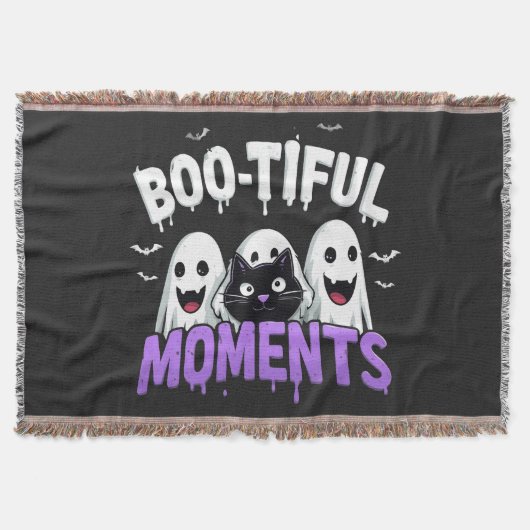 👻🎃 Schöne Halloween-Geist-Fledermaus-Kuscheldeck Decke (Vorderseite)