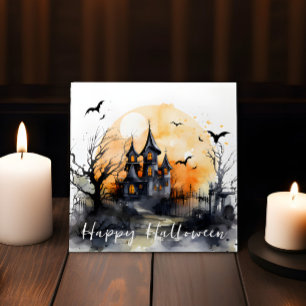 Schöne Halloween Haus Grußkarte