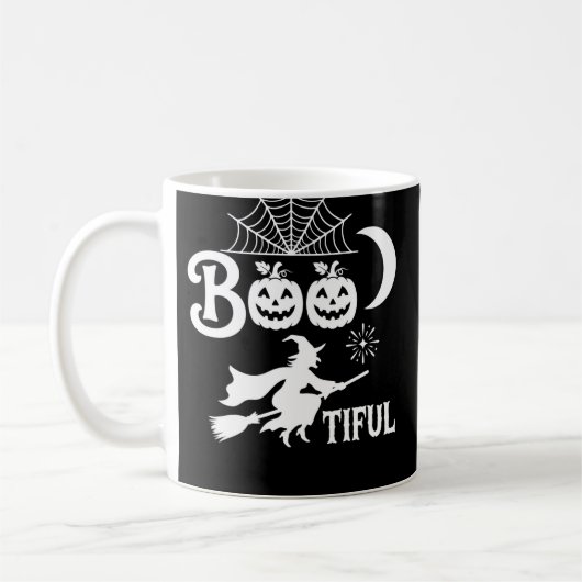 Schöne Halloween-Hexenmondgestaltung_1 Kaffeetasse (Links)