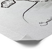 Schöne Hand Drawn Medusa Poster (Ecke)