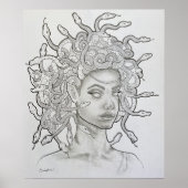 Schöne Hand Drawn Medusa Poster (Vorne)