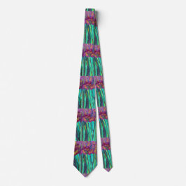 Schöne handbemalte Blume Necktie Krawatte