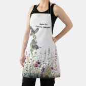 Schöne handbemalte, gefährdete Ceylon-Rose Schürze (InSitu)