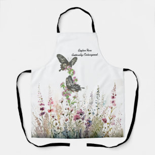 Schöne handbemalte, gefährdete Ceylon-Rose Schürze