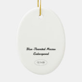 Schöne handbemalte, gefährdete Maca Keramik Ornament (Hinten)