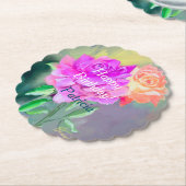 Schöne handbemalte Rose für den besondere Anlass Untersetzer (angewinkelt)