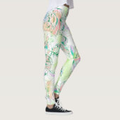 Schöne handbemalte Rose Leggings (Rechts)