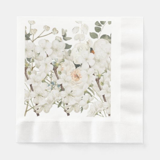 Schöne handgemalte Blumendrucke Serviette (Vorderseite)