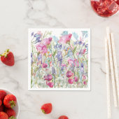 Schöne handgemalte Blumendrucke Serviette (Beispiel)