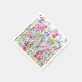 Schöne handgemalte Blumendrucke Serviette (Ecke)